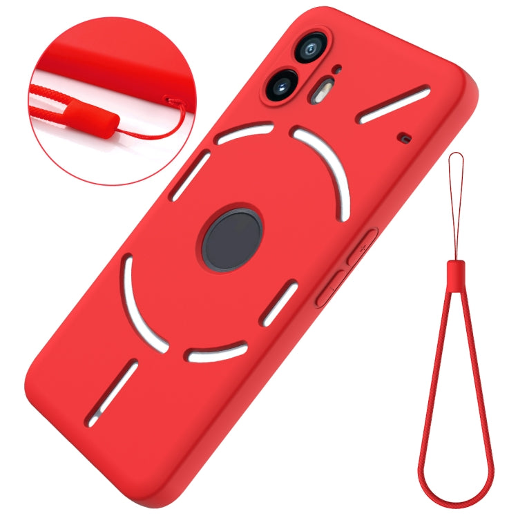 For Nothing Phone 2 Pure Color Liquid Silicone Shockproof Phone Case(Red) - More Brand by PMC TechLife | Online Shopping South Africa | PMC TechLife
