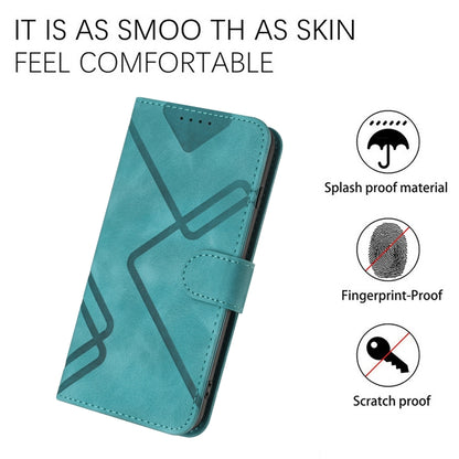 For Huawei Pura 70 Line Pattern Skin Feel Leather Phone Case(Light Blue) - Huawei Cases by PMC Jewellery | Online Shopping South Africa | PMC Jewellery | Buy Now Pay Later Mobicred