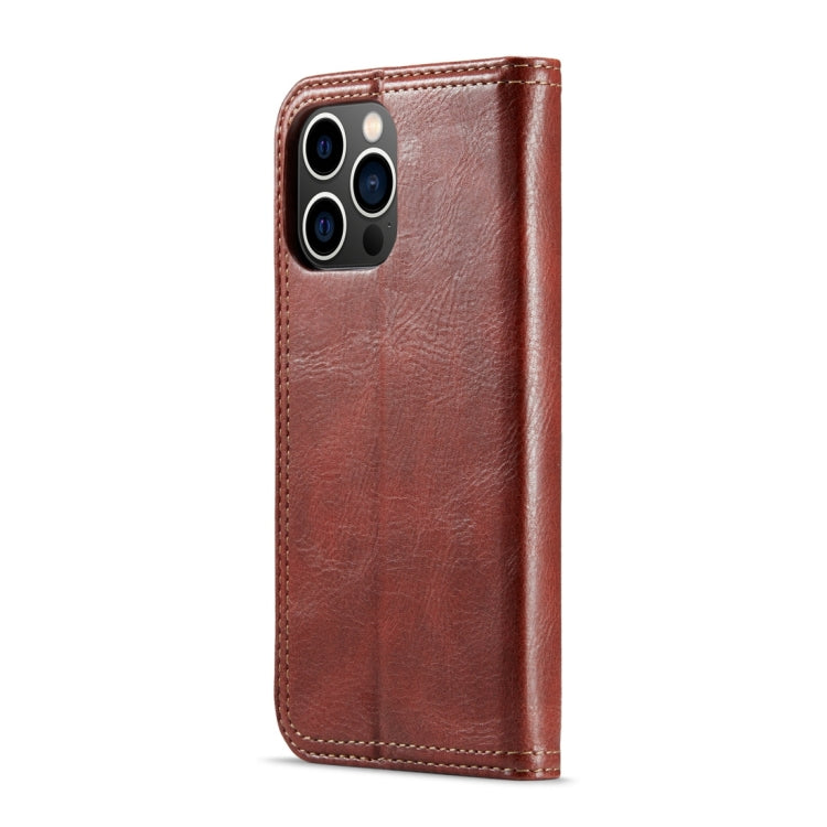 For iPhone 15 Pro Max Fierre Shann Vintage Bark Texture Wallet Leather Phone Case(Brown) - iPhone 15 Pro Max Cases by FIERRE SHANN | Online Shopping South Africa | PMC Jewellery | Buy Now Pay Later Mobicred