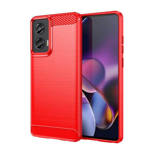 For Motorola Moto G Stylus 5G 2024 Brushed Texture Carbon Fiber TPU Phone Case(Red) - Motorola Cases by PMC Jewellery | Online Shopping South Africa | PMC Jewellery | Buy Now Pay Later Mobicred