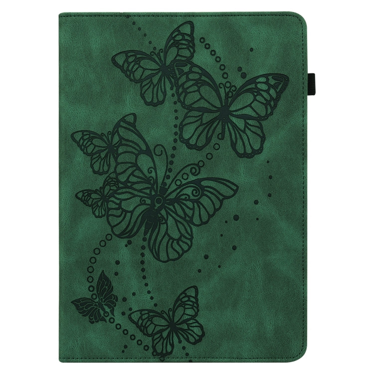 For Samsung Galaxy Tab S9 Embossed Butterfly Pattern Leather Tablet Case(Green) - Galaxy Tab S9 Cases by PMC Jewellery | Online Shopping South Africa | PMC Jewellery | Buy Now Pay Later Mobicred