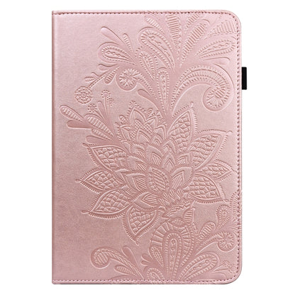 For Samsung Galaxy Tab S9 Lace Flower Embossing Pattern Leather Tablet Case(Gold) - Galaxy Tab S9 Cases by PMC Jewellery | Online Shopping South Africa | PMC Jewellery | Buy Now Pay Later Mobicred