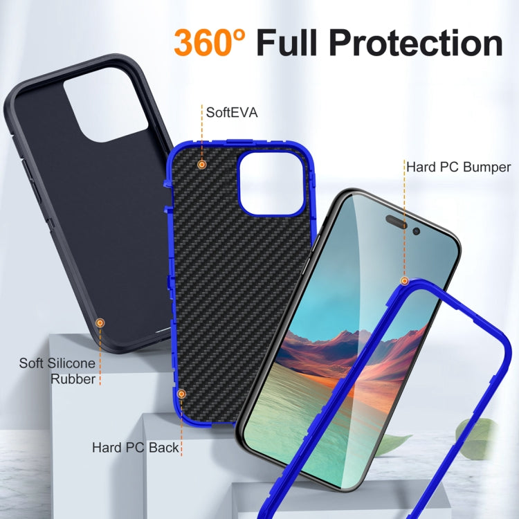 For iPhone 15 Pro Max Life Waterproof Rugged Phone Case(Dark Blue + Royal Blue) - iPhone 15 Pro Max Cases by PMC Jewellery | Online Shopping South Africa | PMC Jewellery