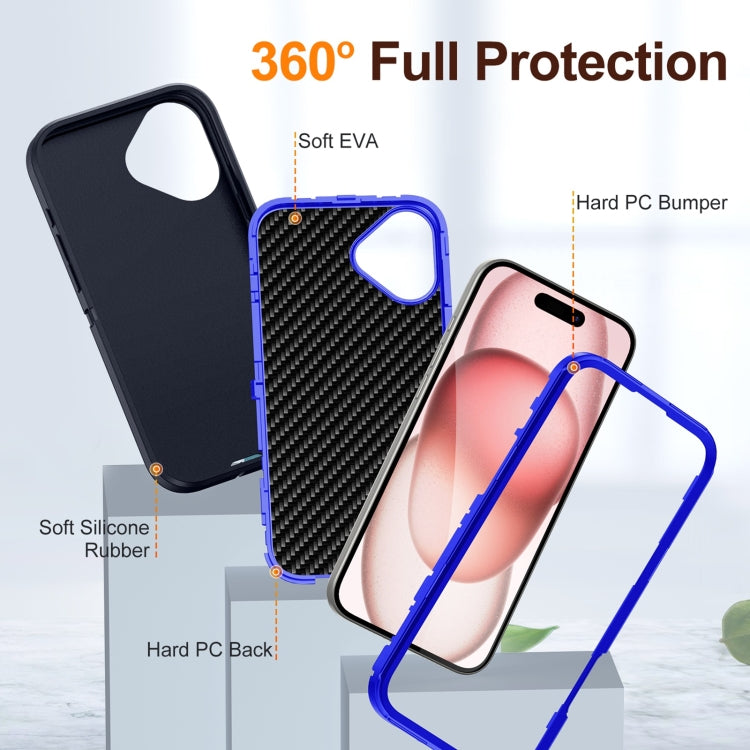 For iPhone 16 Life Waterproof Rugged Phone Case(Dark Blue + Royal Blue) - iPhone 16 Cases by PMC TechLife | Online Shopping South Africa | PMC TechLife | Buy Now Pay Later Mobicred