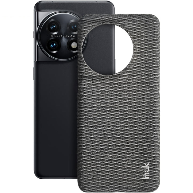 For OnePlus 11 5G imak Ruiyi Series Cloth Texture PU + PC Phone Case(Dark Grey) - OnePlus Cases by imak | Online Shopping South Africa | PMC TechLife | Buy Now Pay Later Mobicred