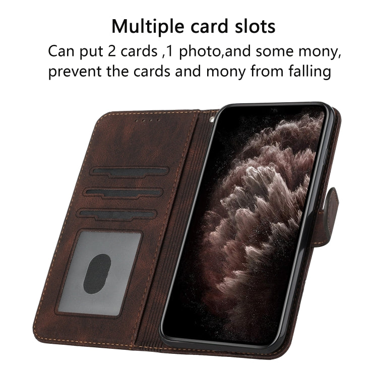 For Motorola Edge 5G 2024 Cubic Skin Feel Flip Leather Phone Case(Brown) - Motorola Cases by PMC Jewellery | Online Shopping South Africa | PMC Jewellery | Buy Now Pay Later Mobicred