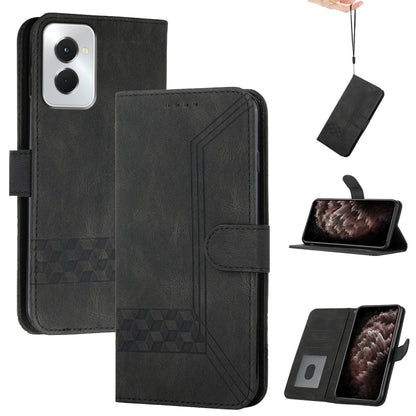 For Motorola Moto G Power 5G 2024 Cubic Skin Feel Flip Leather Phone Case(Black) - Motorola Cases by PMC Jewellery | Online Shopping South Africa | PMC Jewellery | Buy Now Pay Later Mobicred