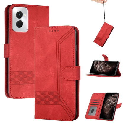 For Motorola Moto G Power 5G 2024 Cubic Skin Feel Flip Leather Phone Case(Red) - Motorola Cases by PMC Jewellery | Online Shopping South Africa | PMC Jewellery | Buy Now Pay Later Mobicred