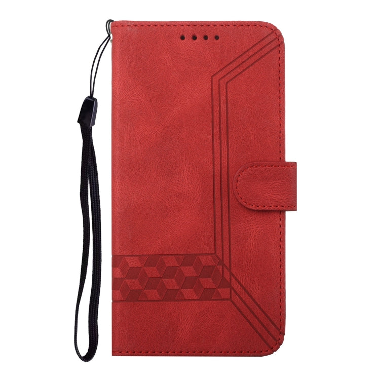 For Motorola Moto G Power 5G 2024 Cubic Skin Feel Flip Leather Phone Case(Red) - Motorola Cases by PMC Jewellery | Online Shopping South Africa | PMC Jewellery | Buy Now Pay Later Mobicred