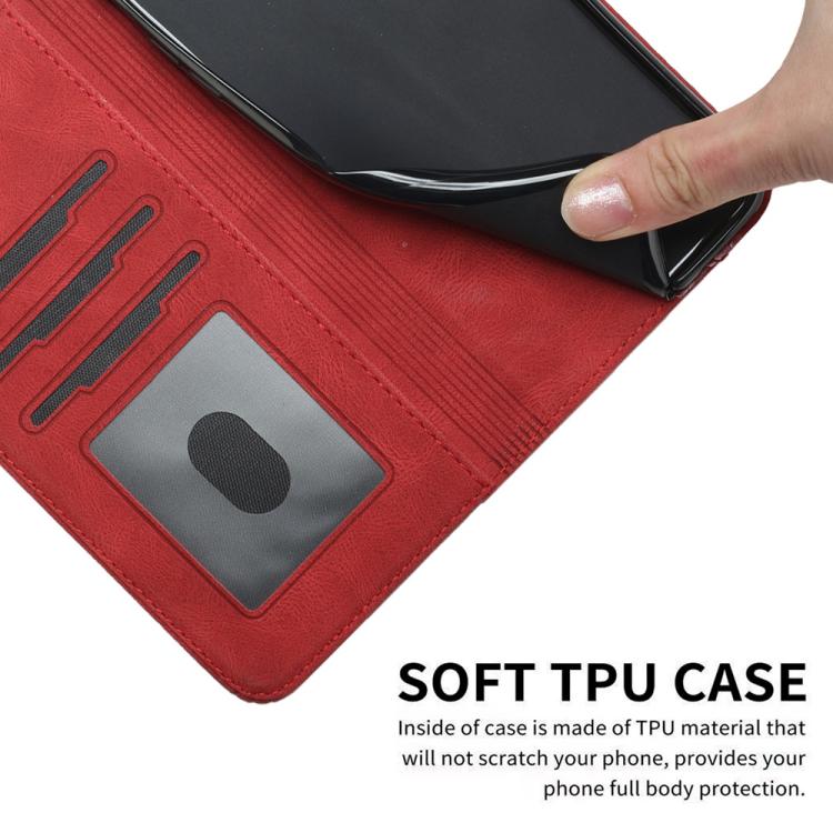 For iPhone 17 Cubic Skin Feel Flip Leather Phone Case(Red) - free shipping - PMc TechLife - Order now!