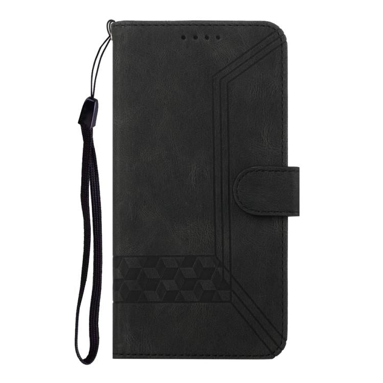 For iPhone 17 Pro Max Cubic Skin Feel Flip Leather Phone Case(Black) - free shipping - PMc TechLife - Order now!