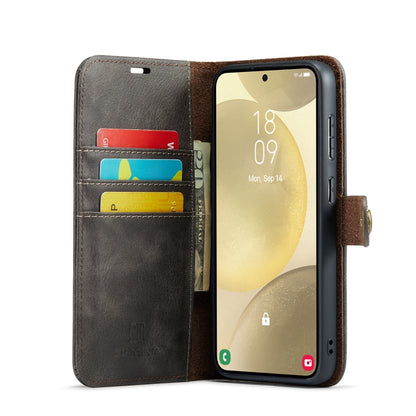 For Samsung Galaxy S24+ 5G DG.MING Crazy Horse Texture Detachable Magnetic Leather Case(Grey) - Galaxy S24+ 5G Cases by DG.MING | Online Shopping South Africa | PMC Jewellery | Buy Now Pay Later Mobicred