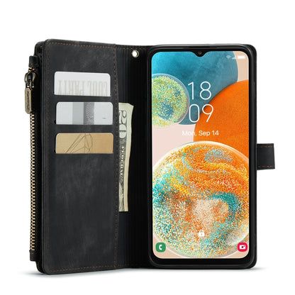 For Samsung Galaxy A23 CaseMe C30 Card Slots Zipper Wallet Leather Phone Case(Black) - Galaxy Phone Cases by CaseMe | Online Shopping South Africa | PMC Jewellery | Buy Now Pay Later Mobicred