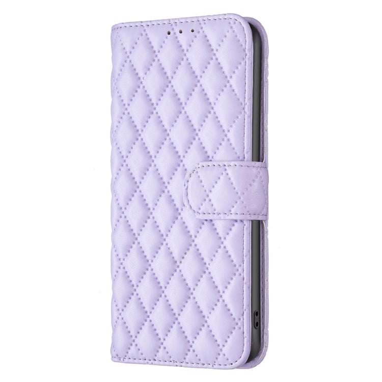 For Motorola Moto G14 4G Diamond Lattice Wallet Flip Leather Phone Case(Purple) - Motorola Cases by PMC Jewellery | Online Shopping South Africa | PMC Jewellery | Buy Now Pay Later Mobicred