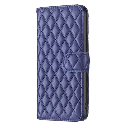 For Motorola Moto G84 Diamond Lattice Wallet Flip Leather Phone Case(Blue) - Motorola Cases by PMC Jewellery | Online Shopping South Africa | PMC Jewellery | Buy Now Pay Later Mobicred