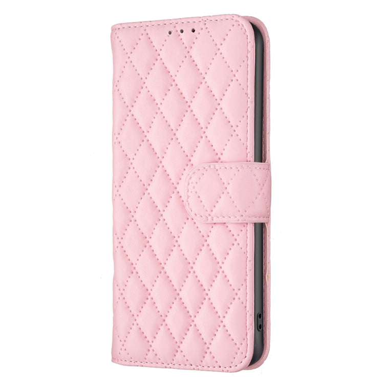 For Motorola Edge 40 Neo Diamond Lattice Wallet Flip Leather Phone Case(Pink) - Motorola Cases by PMC Jewellery | Online Shopping South Africa | PMC Jewellery | Buy Now Pay Later Mobicred