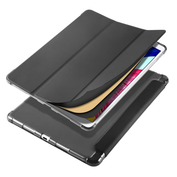 For iPad Pro 10.5 inch / Air 3 10.5 inch 3-folding Horizontal Flip PU Leather + Shockproof TPU Case with Holder & Pen Slot(Black) - iPad Pro 10.5 inch Cases by PMC Jewellery | Online Shopping South Africa | PMC Jewellery