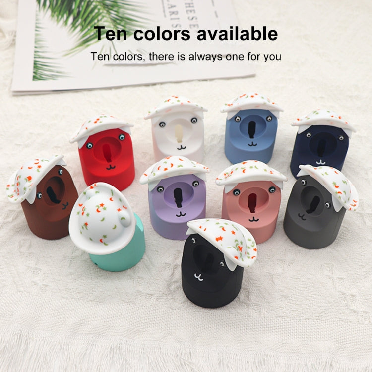 For Apple Watch Series Hat Bear Shaped Silicone Charging Base(Brown) - Charger / Holder by PMC Jewellery | Online Shopping South Africa | PMC Jewellery | Buy Now Pay Later Mobicred