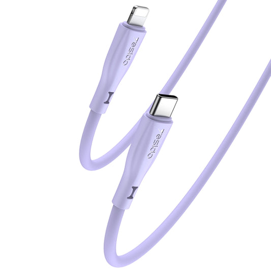 Yesido CA151 PD20W USB-C / Type-C to 8 Pin Silicone Charging Data Cable, Cable Length: 1m(Purple) - 2 in 1 Cable by Yesido | Online Shopping South Africa | PMC Jewellery | Buy Now Pay Later Mobicred