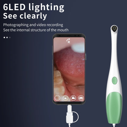 AN109 6LEDs 1080P 3 in 1 Visible Oral Endoscope(Green) -  by PMC Jewellery | Online Shopping South Africa | PMC Jewellery | Buy Now Pay Later Mobicred