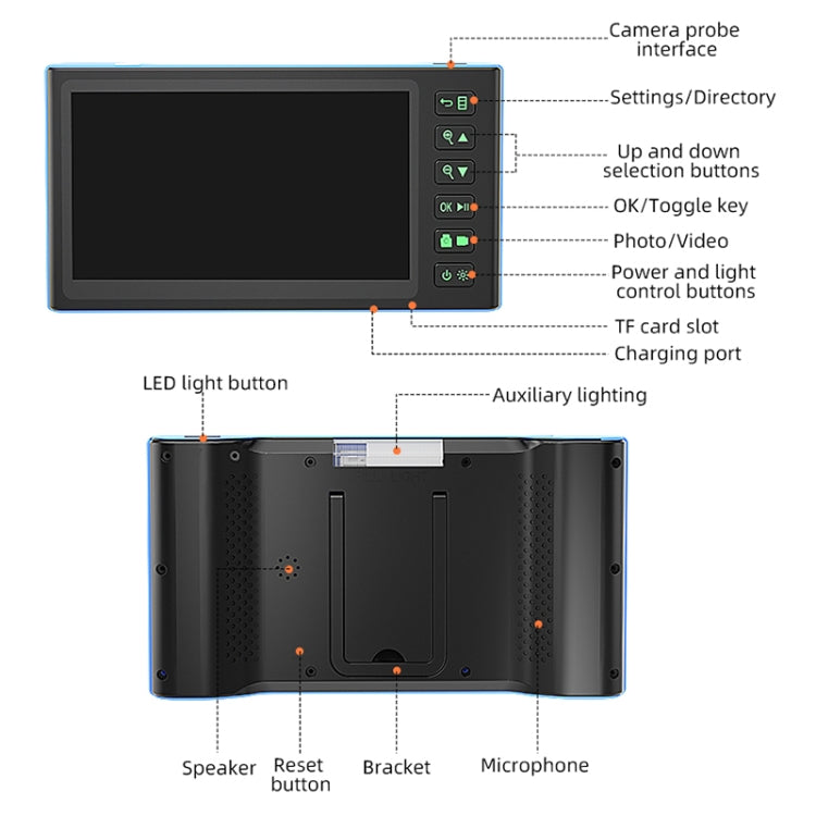 T23 3.9mm Single Lens 7 inch Screen Industrial Endoscope, Spec:2m Tube -  by PMC Jewellery | Online Shopping South Africa | PMC Jewellery | Buy Now Pay Later Mobicred