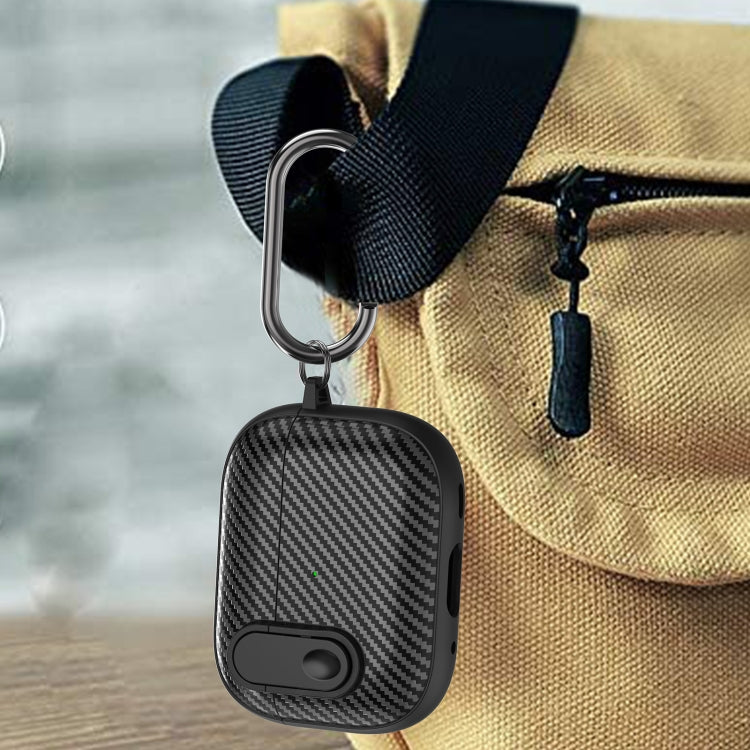 For AirPods Pro 2 Carbon Fiber Texture Wireless Earphones Case with Security Lock(White) - For AirPods Pro 2 by PMC TechLife | Online Shopping South Africa | PMC TechLife