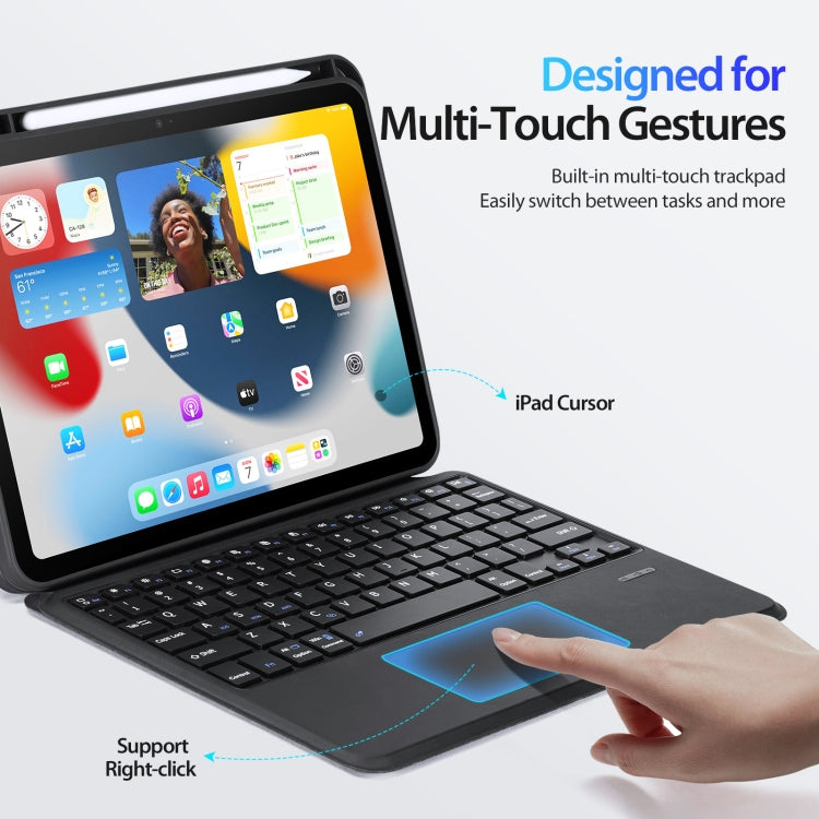 For iPad 10th Gen 10.9 2022 DUX DUCIS DK Series Magnetic Wireless Bluetooth Keyboard Tablet Case(Black) - For iPad Pro by DUX DUCIS | Online Shopping South Africa | PMC Jewellery