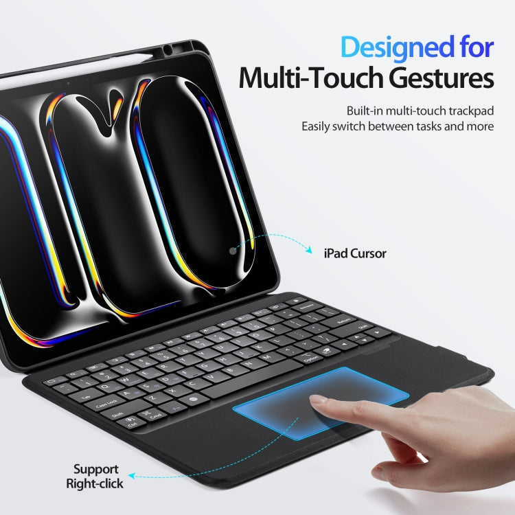 For iPad Pro 13 2024 DUX DUCIS DK Series Magnetic Wireless Bluetooth Keyboard Tablet Case(Black) - For iPad Pro by DUX DUCIS | Online Shopping South Africa | PMC Jewellery | Buy Now Pay Later Mobicred