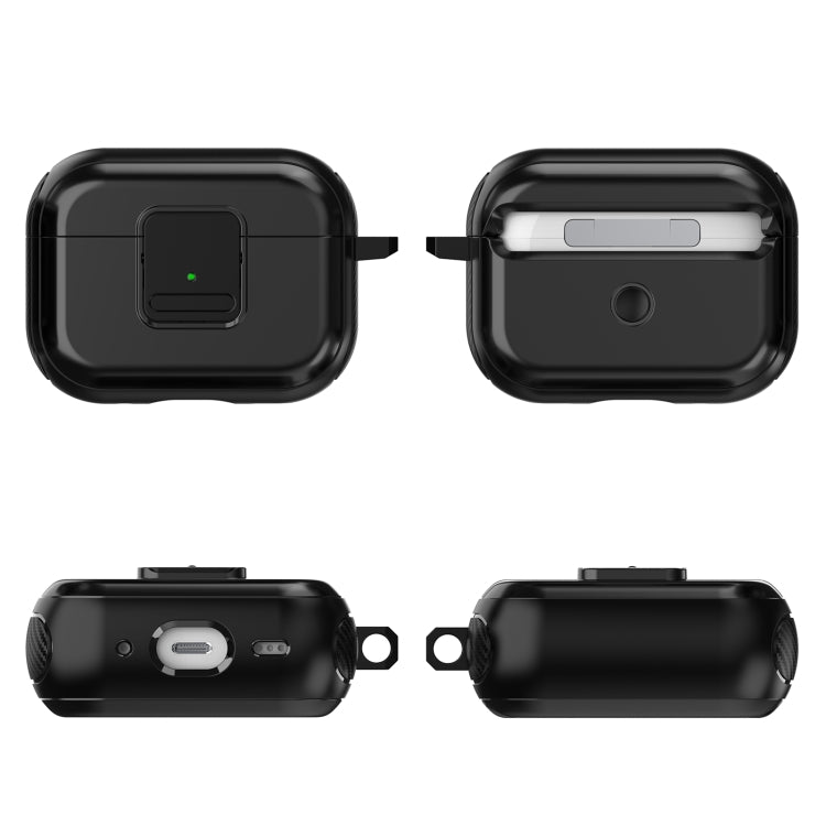For AirPods Pro 2 TPU + PC Wireless Earphones Case with Magnetic Switch(Green) - For AirPods Pro 2 by PMC Jewellery | Online Shopping South Africa | PMC Jewellery | Buy Now Pay Later Mobicred