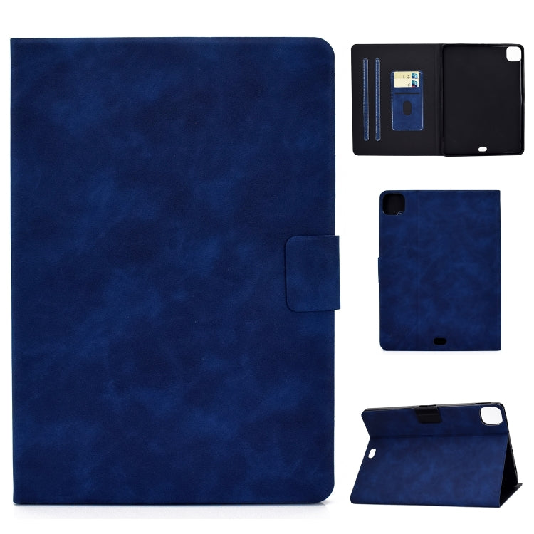 For iPad Air 2022 10.9 Cowhide Texture Leather Smart Tablet Case(Blue) - iPad Air (2022) / (2020) 10.9 Cases by PMC Jewellery | Online Shopping South Africa | PMC Jewellery