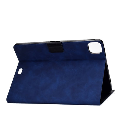 For iPad Air 2022 10.9 Cowhide Texture Leather Smart Tablet Case(Blue) - iPad Air (2022) / (2020) 10.9 Cases by PMC Jewellery | Online Shopping South Africa | PMC Jewellery