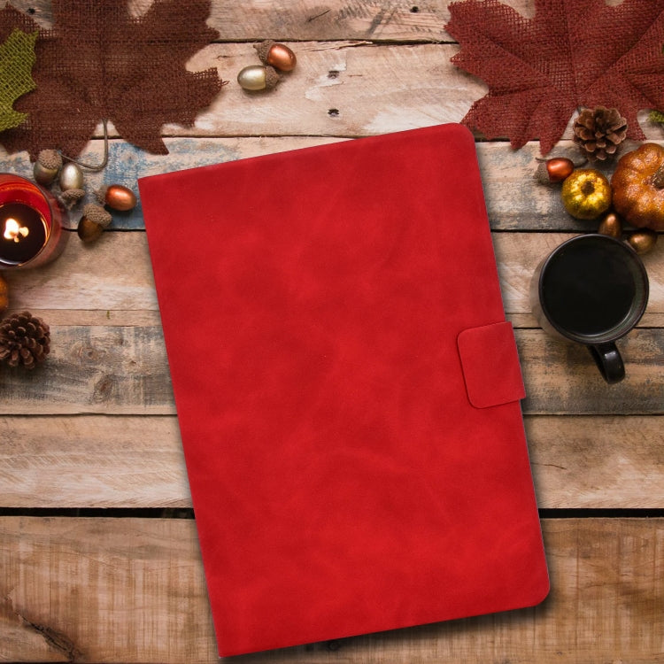 For iPad Pro 11 2024 Cowhide Texture Leather Smart Tablet Case(Red) - iPad Pro 11 2024 Cases by PMC Jewellery | Online Shopping South Africa | PMC Jewellery | Buy Now Pay Later Mobicred