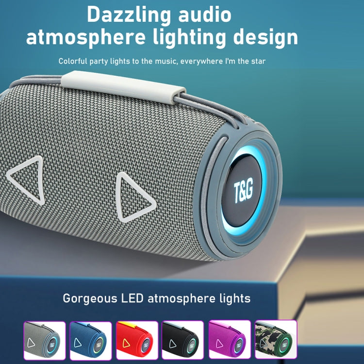 T&G TG-657 Portable Wireless 3D Stereo Subwoofer Bluetooth Speaker Support FM / LED Atmosphere Light(Black) - free shipping - PMC Jewellery - Order now!
