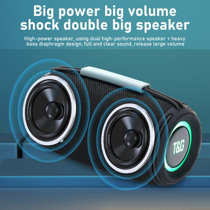 T&G TG-657 Portable Wireless 3D Stereo Subwoofer Bluetooth Speaker Support FM / LED Atmosphere Light(Blue) - Desktop Speaker by T&G | Online Shopping South Africa | PMC Jewellery | Buy Now Pay Later Mobicred