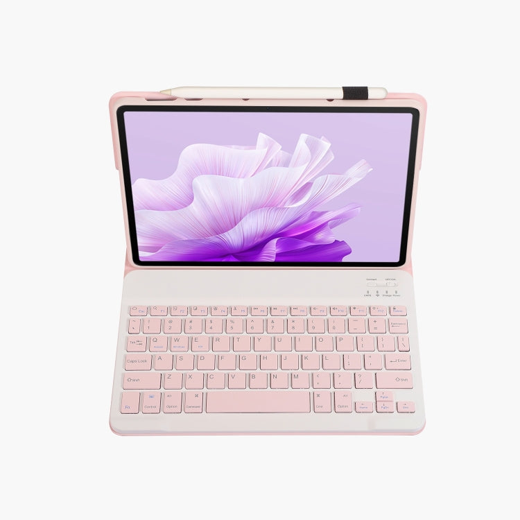 For Huawei MatePad 11.5 2023 AH17 Lambskin Texture Ultra-thin Detachable Bluetooth Keyboard Leather Case(Pink) - Huawei Keyboard by PMC Jewellery | Online Shopping South Africa | PMC Jewellery