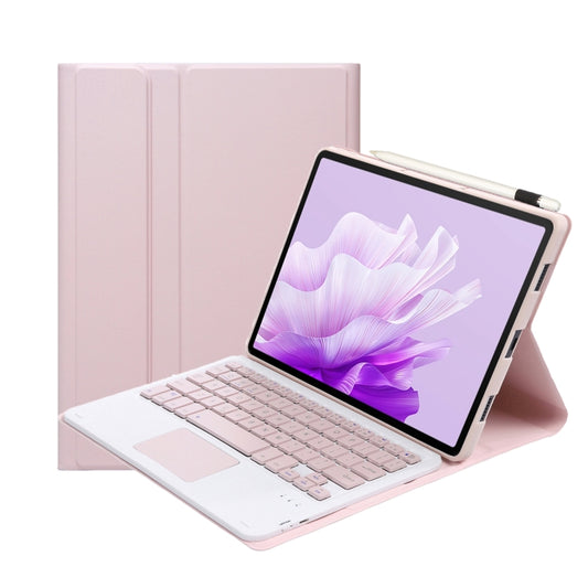 For Huawei MatePad 11.5 2023 AH17-A Lambskin Texture Ultra-thin Detachable Bluetooth Keyboard Leather Case with Touchpad(Pink) - Huawei Keyboard by PMC Jewellery | Online Shopping South Africa | PMC Jewellery