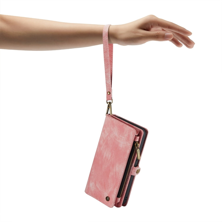 For iPhone 15 Plus CaseMe 008 Detachable Multifunctional Leather Phone Case(Pink) - free shipping - PMC Jewellery - Order now!