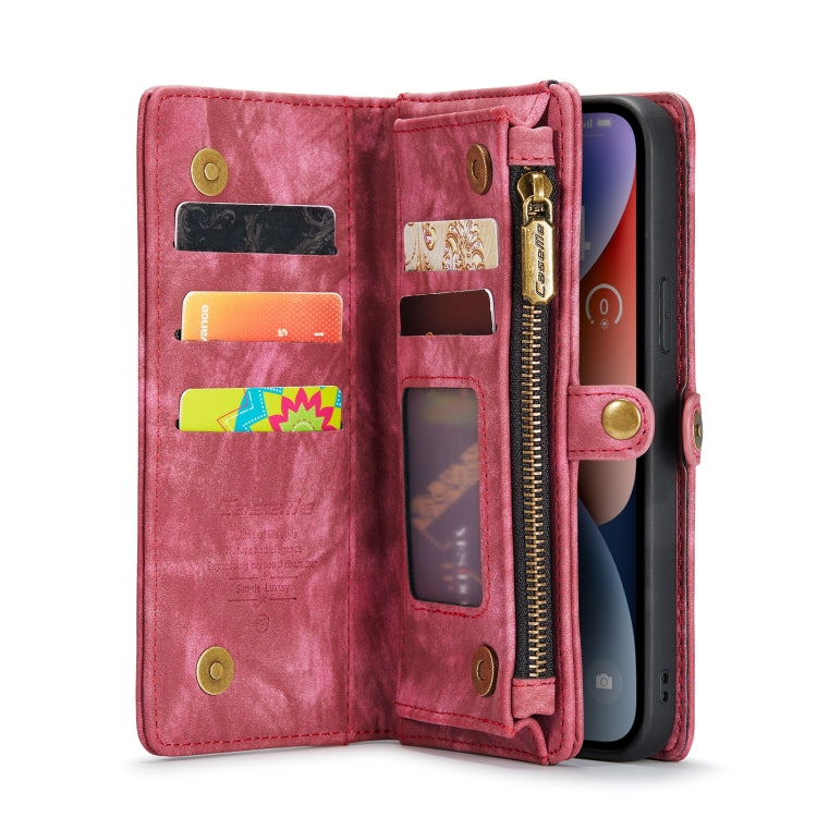 For iPhone 15 CaseMe 008 Detachable Multifunctional Leather Phone Case(Red) - free shipping - PMC Jewellery - Order now!