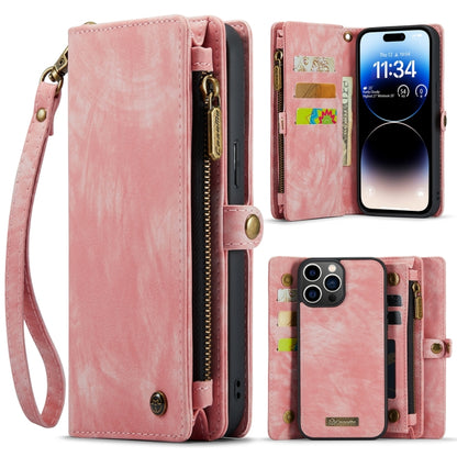 For iPhone 15 Pro Max CaseMe 008 Detachable Multifunctional Leather Phone Case(Pink) - iPhone 15 Pro Max Cases by CaseMe | Online Shopping South Africa | PMC Jewellery | Buy Now Pay Later Mobicred