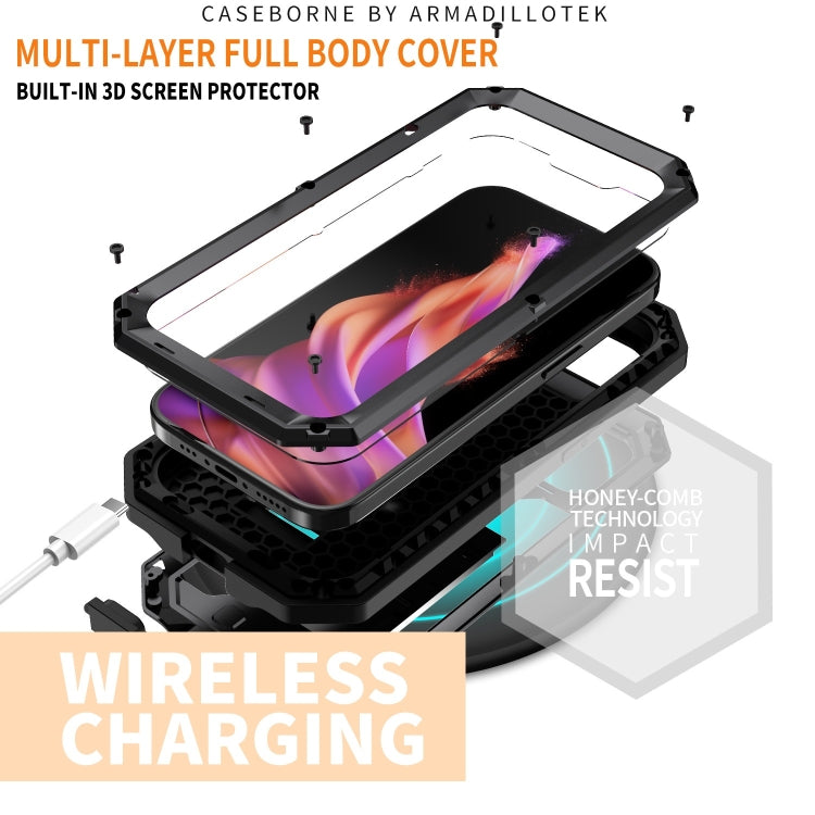 For iPhone 15 Plus R-JUST Sliding Camera IP54 Life Waterproof Holder Phone Case(Black) - iPhone 15 Plus Cases by R-JUST | Online Shopping South Africa | PMC Jewellery | Buy Now Pay Later Mobicred