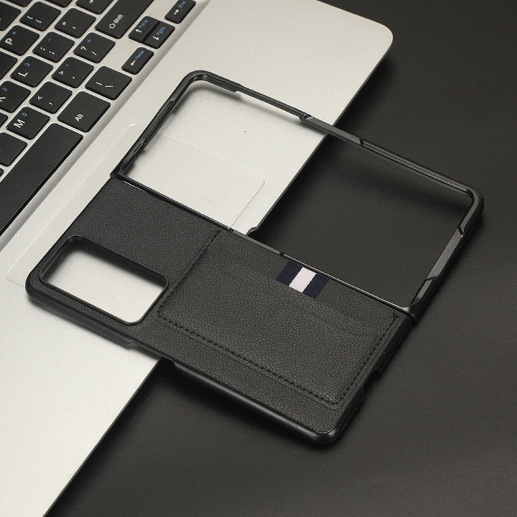 For Honor Magic V2 Litchi Texture Card Slot Phone Case(Black) - Honor Cases by PMC TechLife | Online Shopping South Africa | PMC TechLife | Buy Now Pay Later Mobicred
