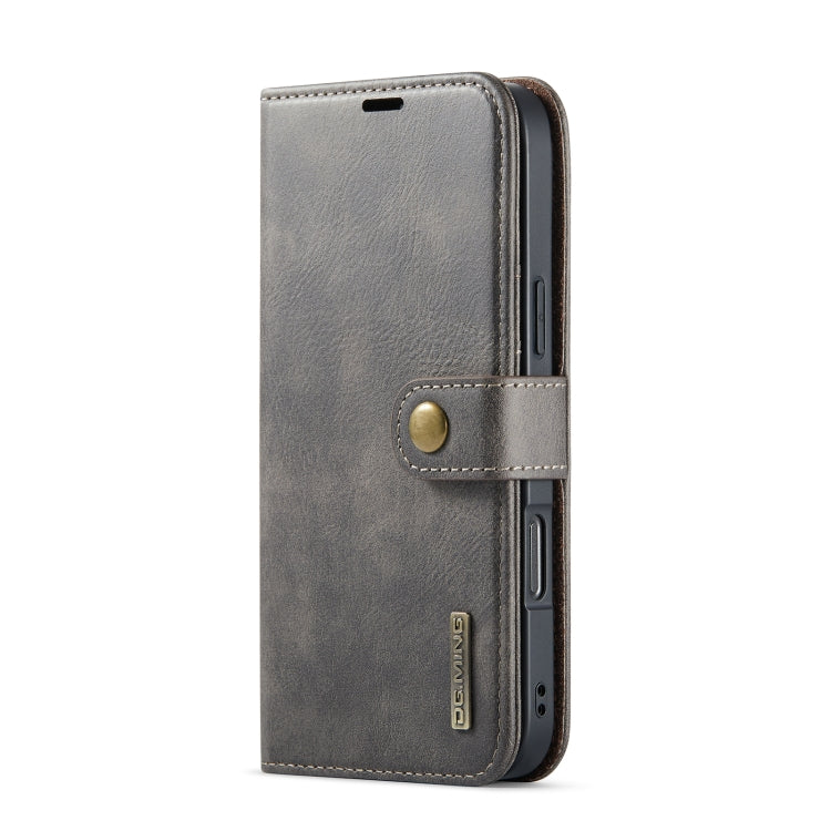 For iPhone 16 Pro Max DG.MING Crazy Horse Texture Detachable Magnetic Leather Phone Case(Grey) - iPhone 16 Pro Max Cases by DG.MING | Online Shopping South Africa | PMC Jewellery | Buy Now Pay Later Mobicred