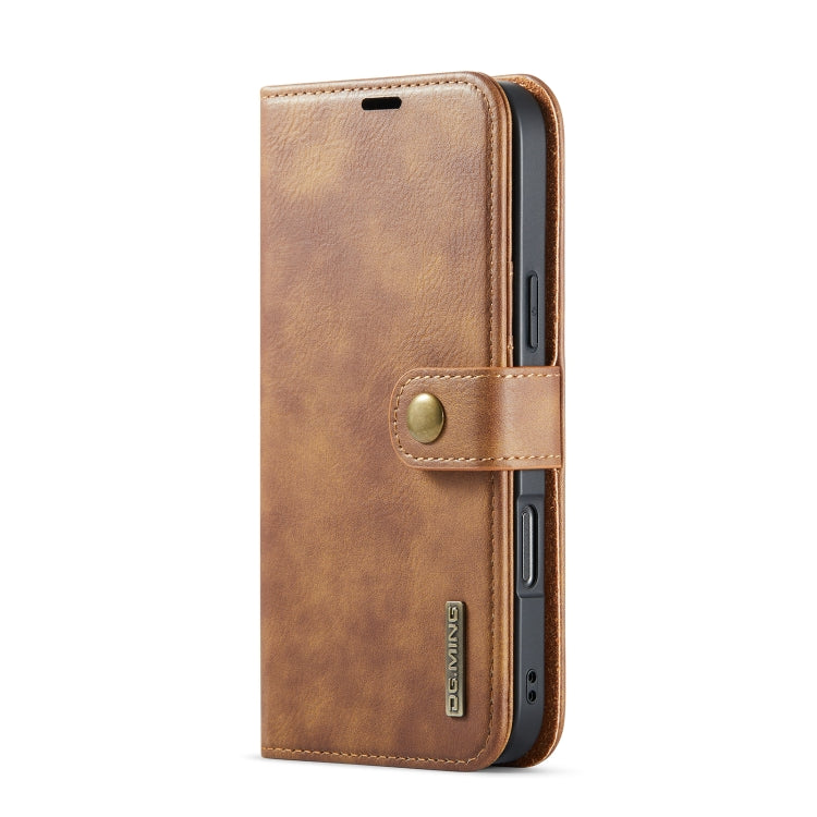 For iPhone 16 Pro DG.MING Crazy Horse Texture Detachable Magnetic Leather Phone Case(Brown) - iPhone 16 Pro Cases by DG.MING | Online Shopping South Africa | PMC Jewellery | Buy Now Pay Later Mobicred