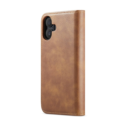 For iPhone 16 Plus DG.MING Crazy Horse Texture Detachable Magnetic Leather Phone Case(Brown) - iPhone 16 Plus Cases by DG.MING | Online Shopping South Africa | PMC Jewellery | Buy Now Pay Later Mobicred