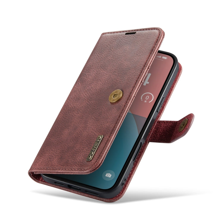 For iPhone 16 DG.MING Crazy Horse Texture Detachable Magnetic Leather Phone Case(Red) - iPhone 16 Cases by DG.MING | Online Shopping South Africa | PMC Jewellery | Buy Now Pay Later Mobicred