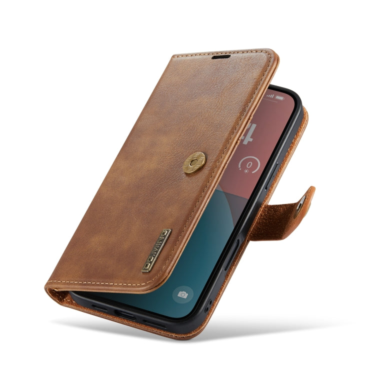 For iPhone 16 DG.MING Crazy Horse Texture Detachable Magnetic Leather Phone Case(Brown) - iPhone 16 Cases by DG.MING | Online Shopping South Africa | PMC Jewellery | Buy Now Pay Later Mobicred