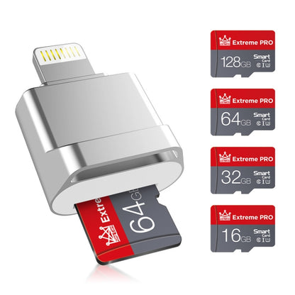 MicroDrive 8pin To TF Card Adapter Mini iPhone & iPad TF Card Reader, Capacity:32GB(Silver) -  by MICRODRIVE | Online Shopping South Africa | PMC Jewellery | Buy Now Pay Later Mobicred