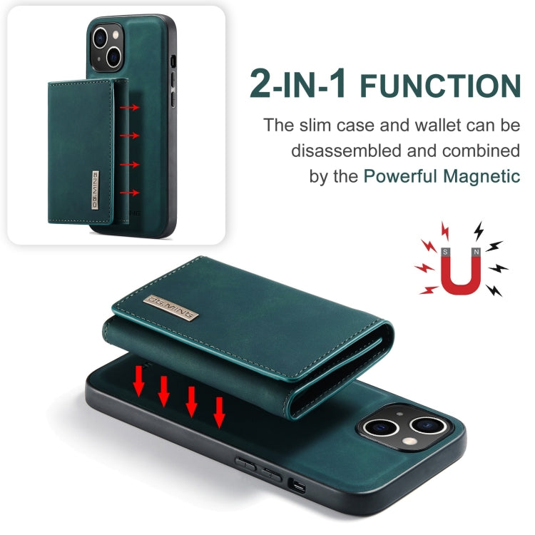 For iPhone 15 DG.MING M1 Series 3-Fold Multi Card Wallet Leather Phone Case(Green) - iPhone 15 Cases by DG.MING | Online Shopping South Africa | PMC Jewellery | Buy Now Pay Later Mobicred