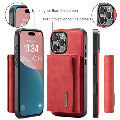 For iPhone 16 Pro Max DG.MING M1 Series 3-Fold Multi Card Wallet Leather Phone Case(Red) - iPhone 16 Pro Max Cases by DG.MING | Online Shopping South Africa | PMC Jewellery | Buy Now Pay Later Mobicred