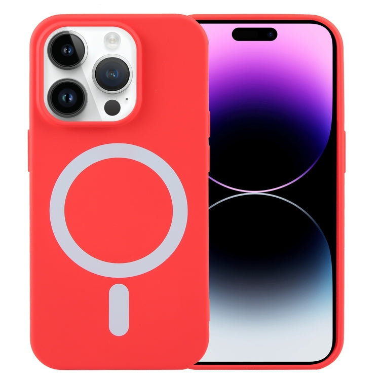 For iPhone 14 Pro Max MagSafe Liquid Silicone Phone Case(Red) - iPhone 14 Pro Max Cases by PMC TechLife | Online Shopping South Africa | PMC TechLife | Buy Now Pay Later Mobicred